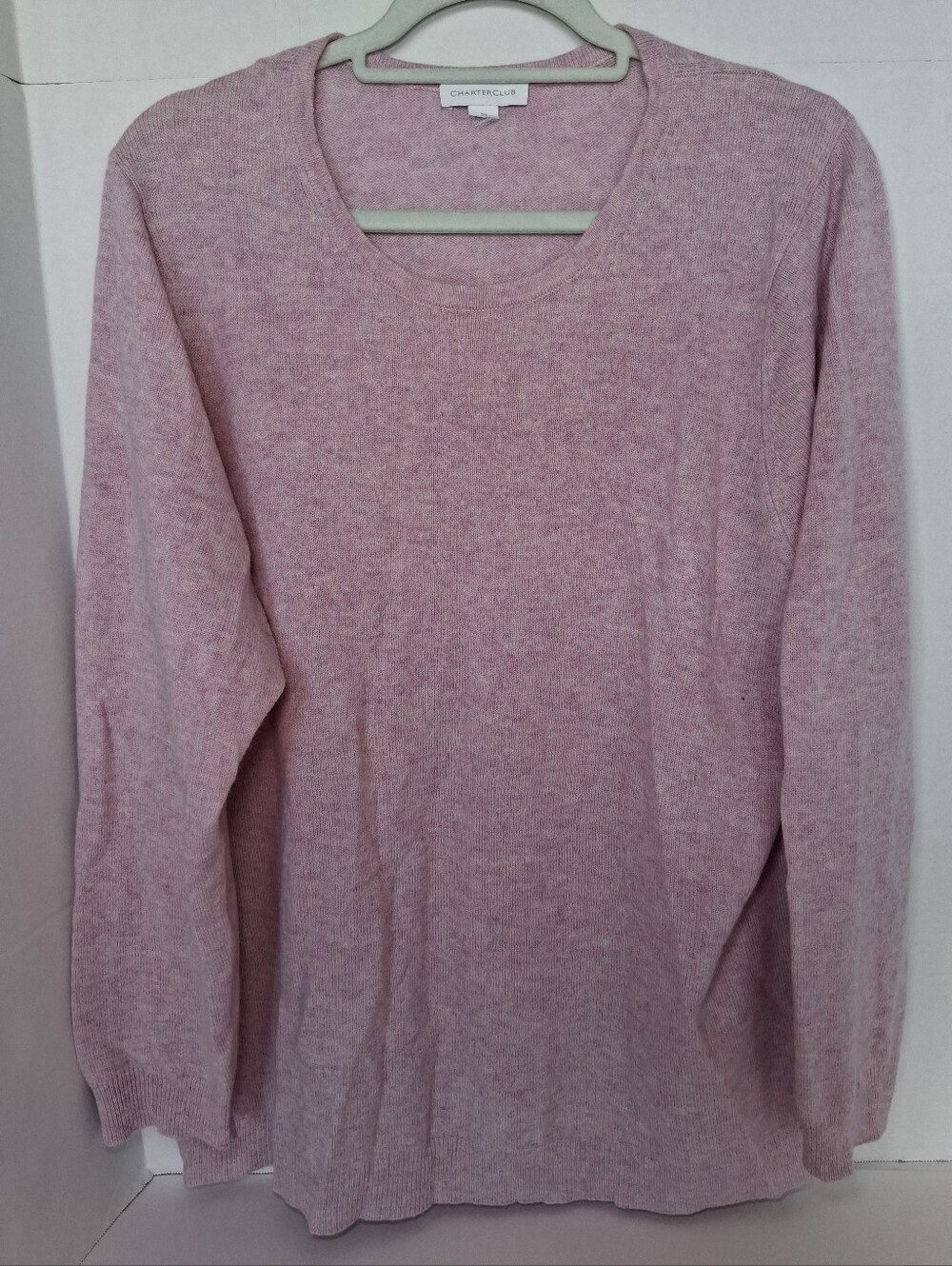 Charter Club Light Pink Knit Crewneck Sweater